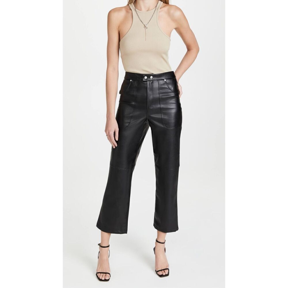 NWT - Blank NYC Track Record Black Vegan Leather Pant